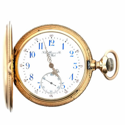 A.L.Haman & Co.L.T.Paul 14K Yellow Gold Pocket Watch