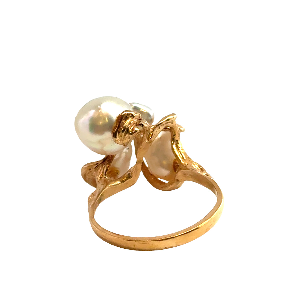 Artisan 14K Yellow Gold & Pearl Nature-Inspired Ring