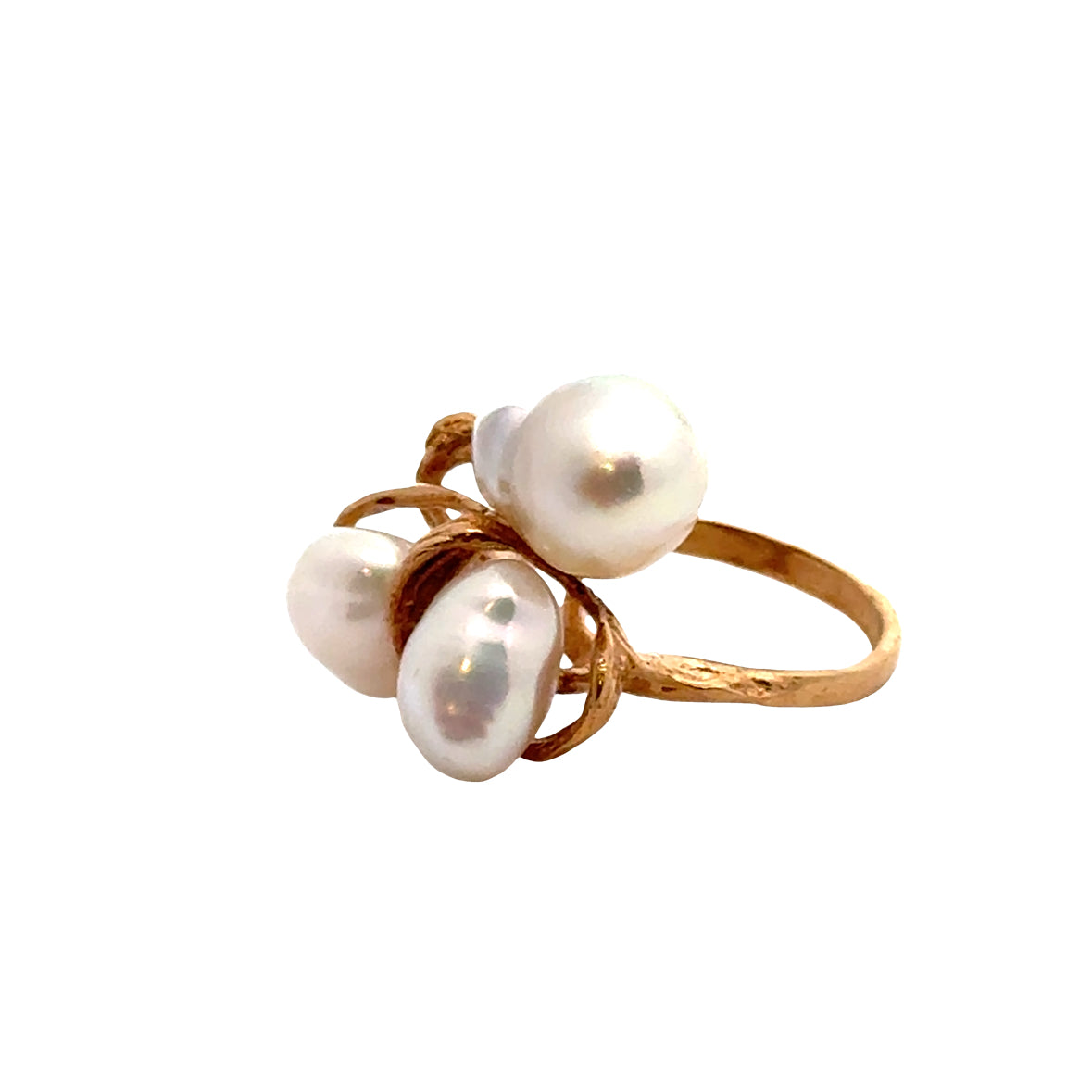 Artisan 14K Yellow Gold & Pearl Nature-Inspired Ring