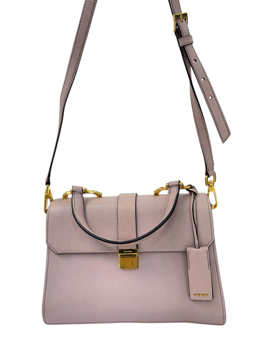 Miu Miu Matelassé Leather Top Handle Bag – Blush Pink