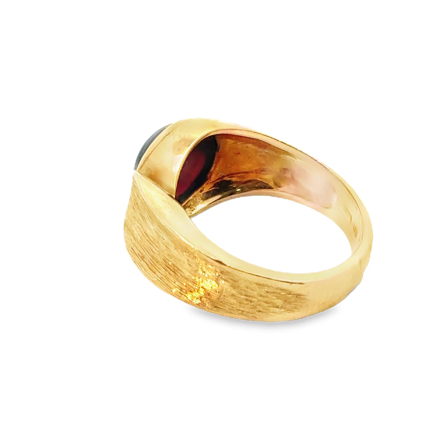 Retro 14K Yellow Gold Ruby Men’s Ring