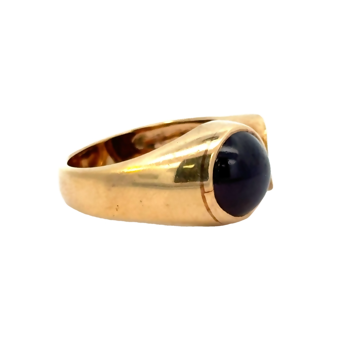 Retro 14K Yellow Gold Ruby Men’s Ring