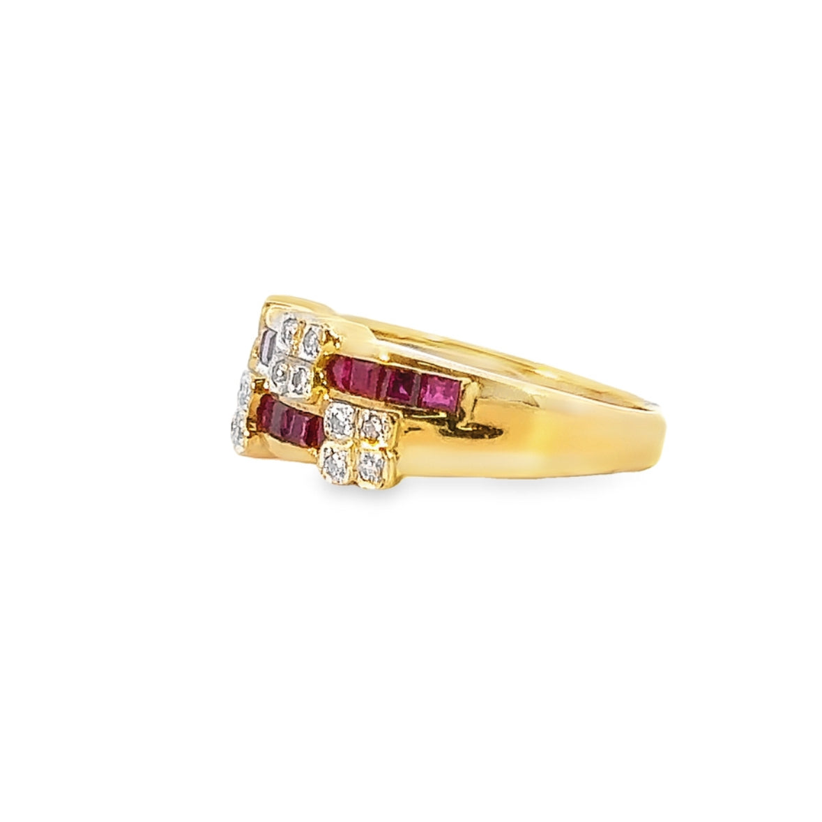 Le Vian 18K Yellow Gold Ruby & Diamond Band Ring