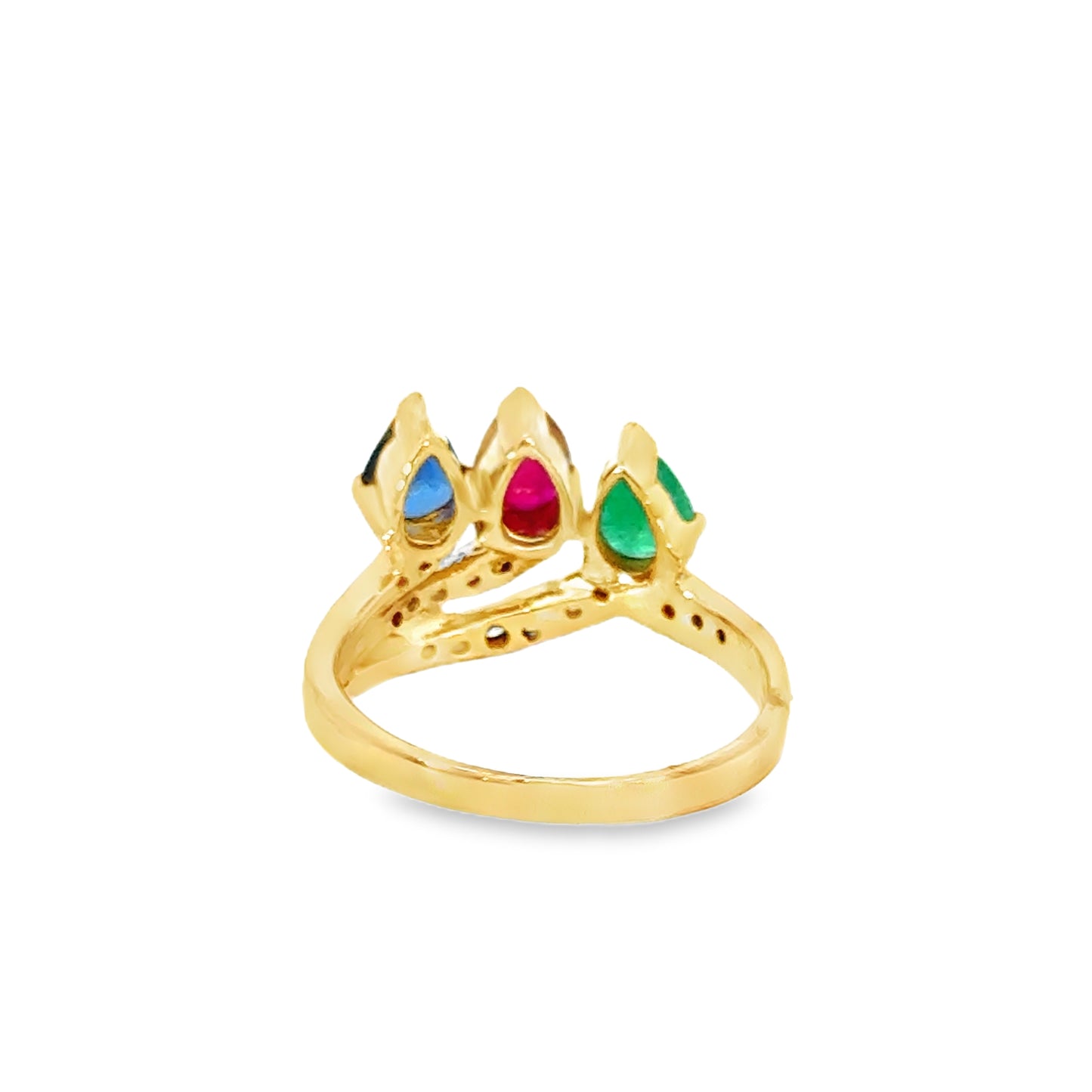 Le Vian 18K Yellow Gold Emerald, Ruby, Sapphire & Diamond Multi-Stone Ring