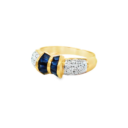Le Vian 18K Yellow Gold Sapphire & Diamond Bow Ring