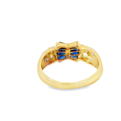 Le Vian 18K Yellow Gold Sapphire & Diamond Bow Ring