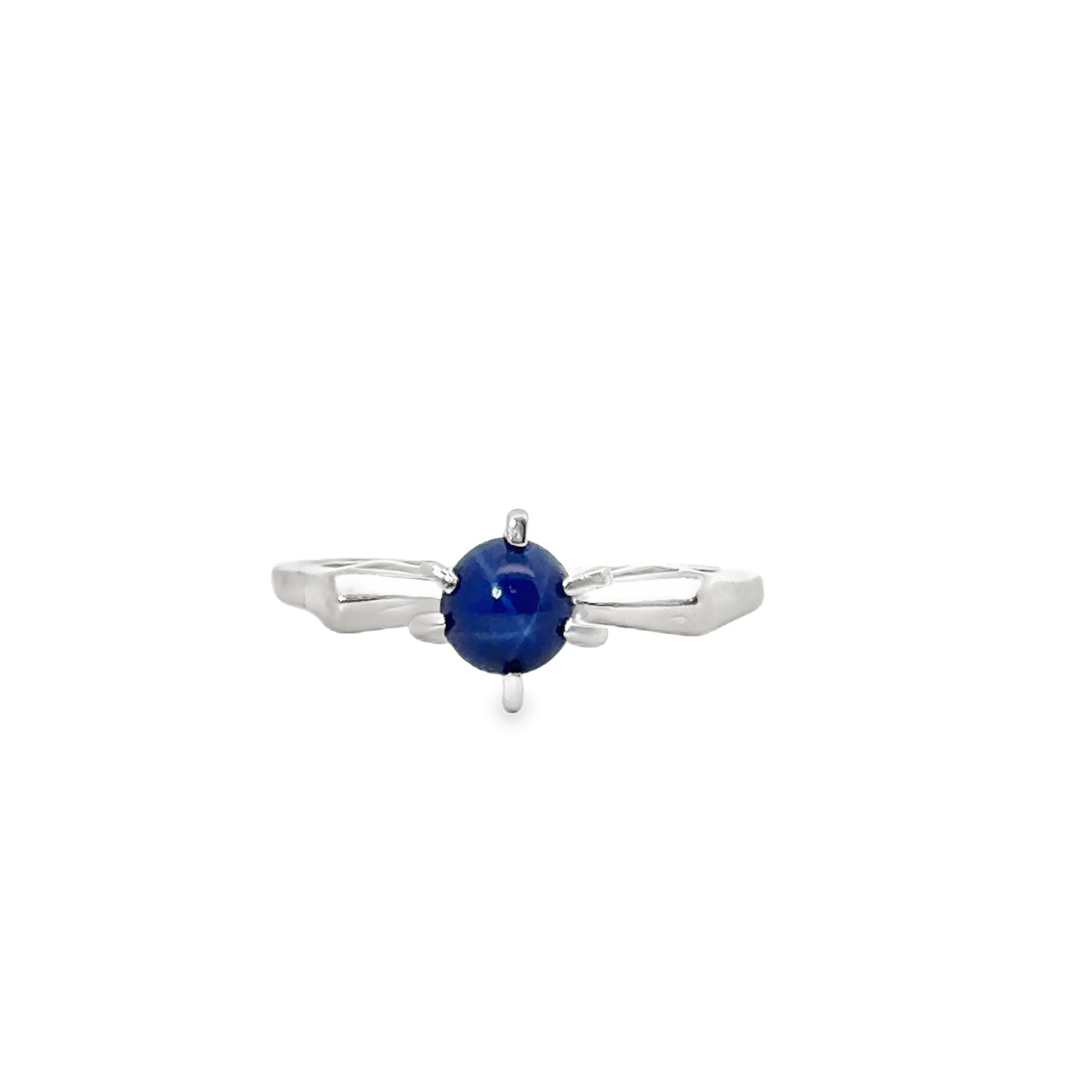 Delicate White Gold Star Sapphire Ring