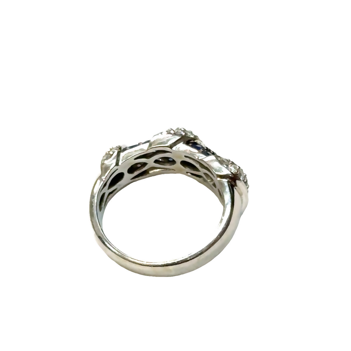 Le Vian 14K White Gold Sapphire & Diamond Ribbon Band Ring