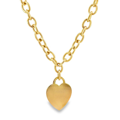 Tiffany & Co. “Return to Tiffany” Heart Tag Charm Necklace – 18K Yellow Gold