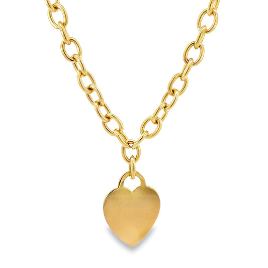 Tiffany & Co. “Return to Tiffany” Heart Tag Charm Necklace – 18K Yellow Gold