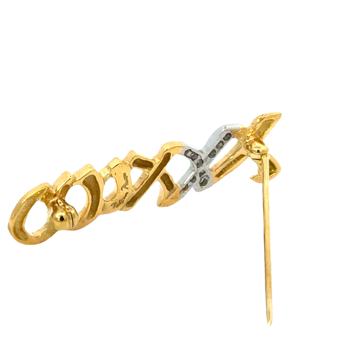Tiffany & Co. Paloma Picasso Diamond “XO” Brooch – 18K Gold