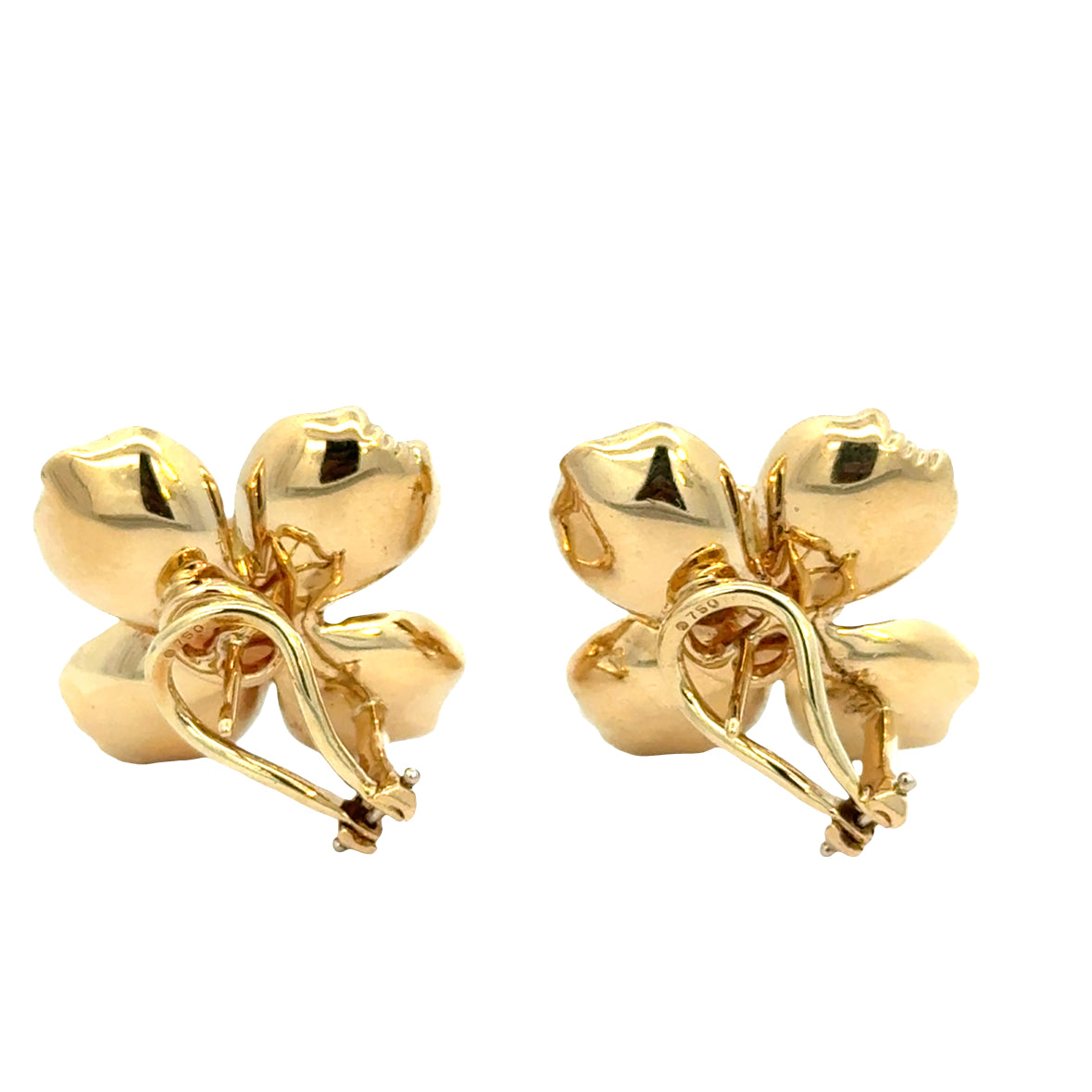 Tiffany & Co. Pearl & 18K Yellow Gold Flower Earrings