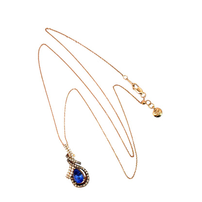Le Vian 14K Rose Gold Tanzanite & Diamond Pendant Necklace