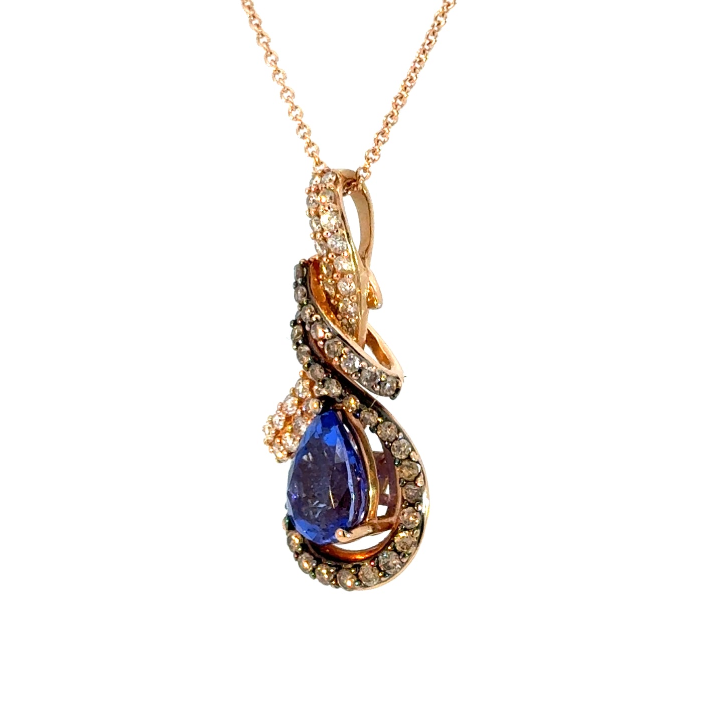 Le Vian 14K Rose Gold Tanzanite & Diamond Pendant Necklace