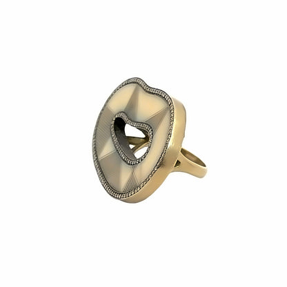 Monique Pean 18K Ivory & Diamond Ring