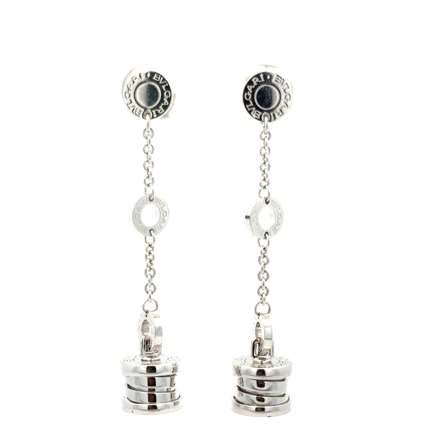 BVLGARI B.zero1 Dangle Earrings – 18K White Gold