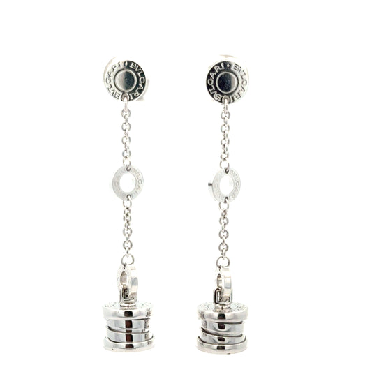 BVLGARI B.zero1 Dangle Earrings – 18K White Gold