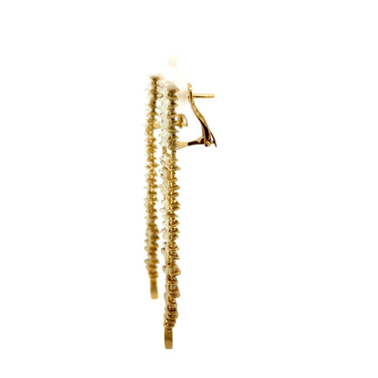 H. Stern 18K Sculptural Gold & Diamond Earrings