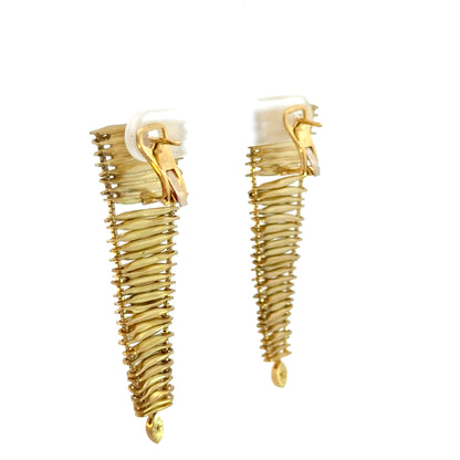 H. Stern 18K Sculptural Gold & Diamond Earrings