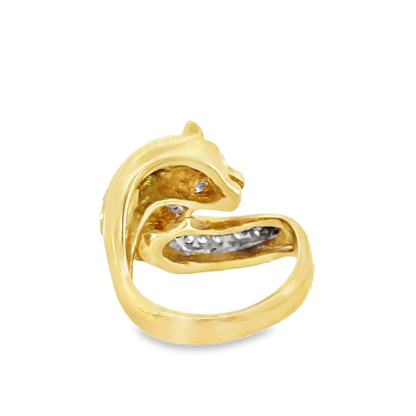 H. Stern 18K Sculpted Feline Diamond Wrap Ring