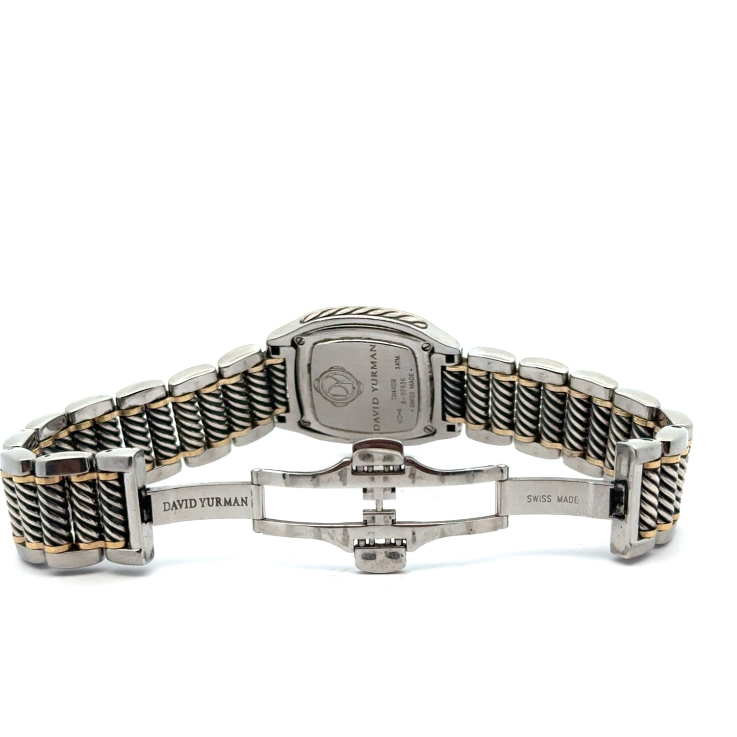 David Yurman Stainless Steel, Sterling Silver & 18K Yellow Gold Diamond Bezel Watch – Mother-of-Pearl Dial