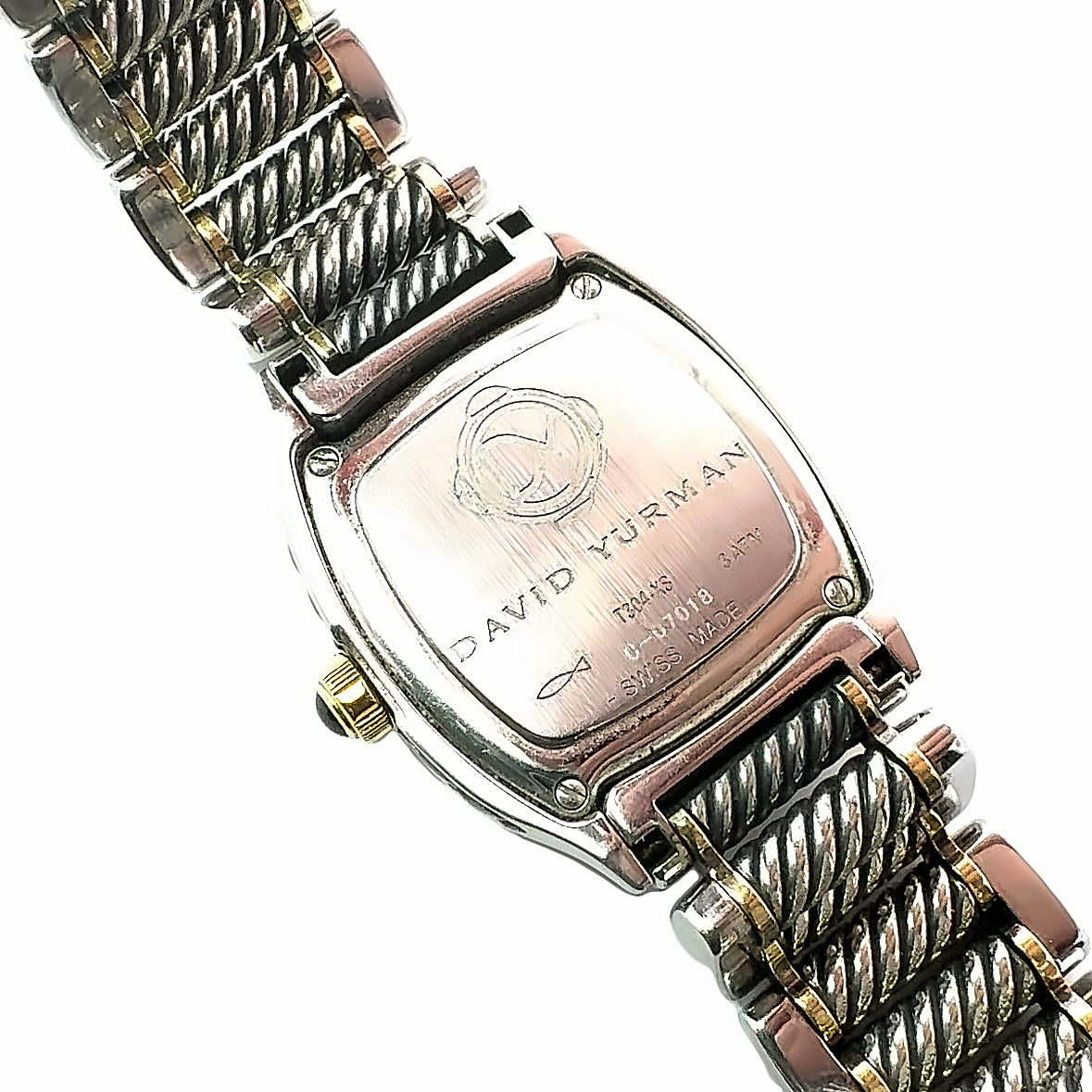 David Yurman Thoroughbred 25mm Steel Quartz with Diamond Bezel & Gold Watch