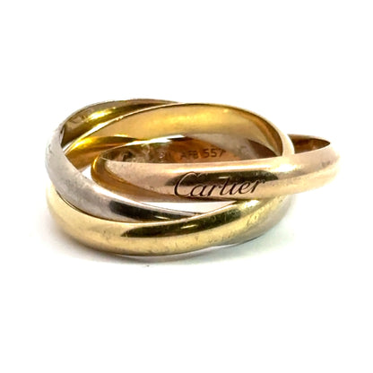 Estate Cartier Trinity 18K Tri-Color Band Ring