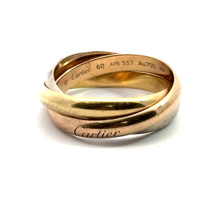 Estate Cartier Trinity 18K Tri-Color Band Ring