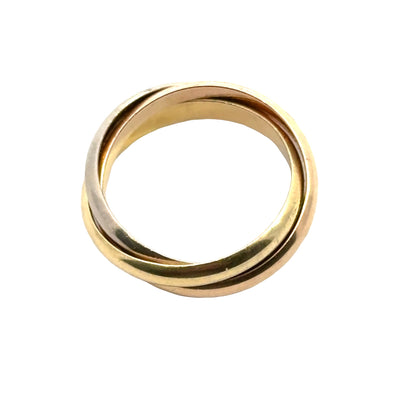 Estate Cartier Trinity 18K Tri-Color Band Ring