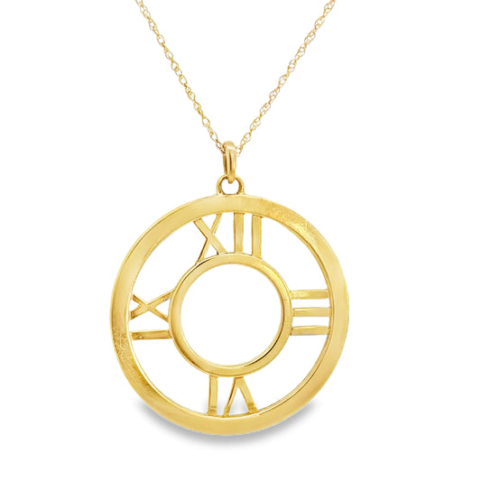 Tiffany & Co. Atlas Collection 18K Gold Medallion Necklace