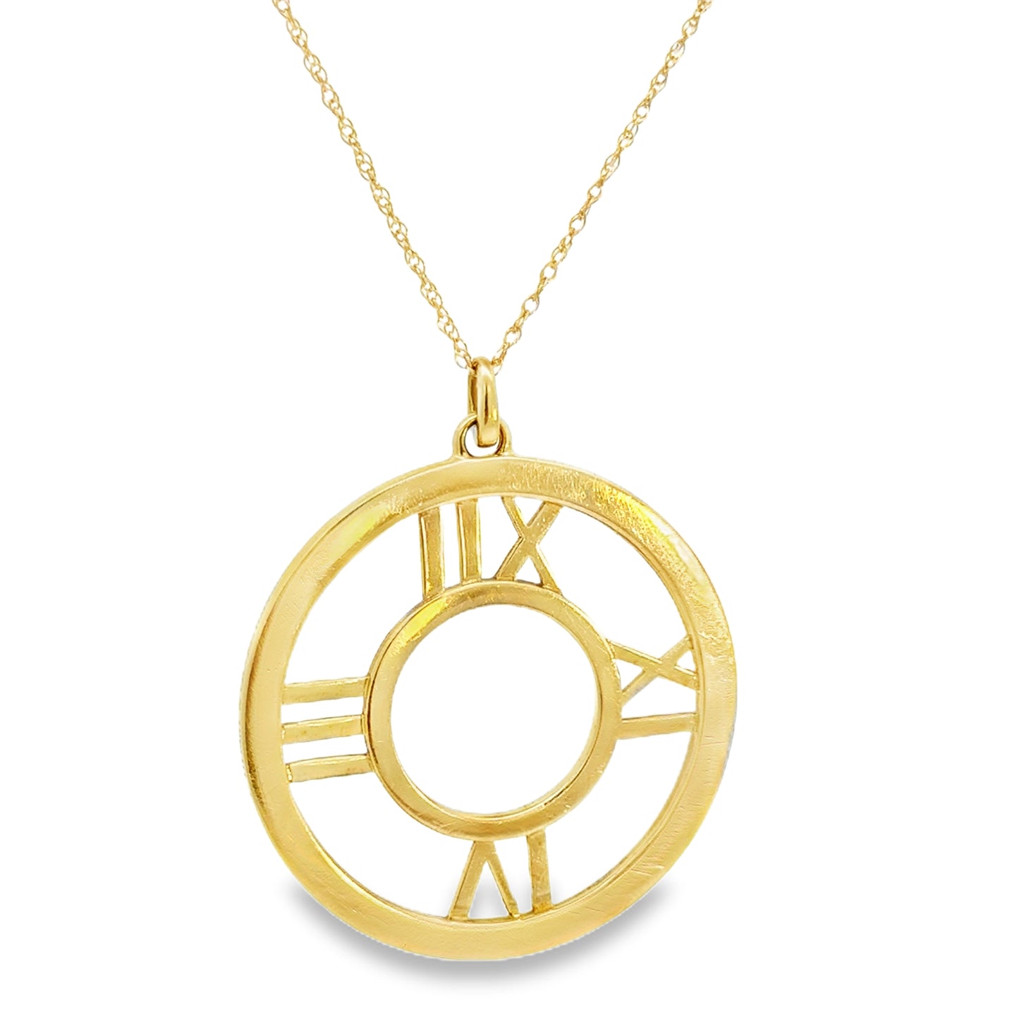 Tiffany & Co. Atlas Collection 18K Gold Medallion Necklace