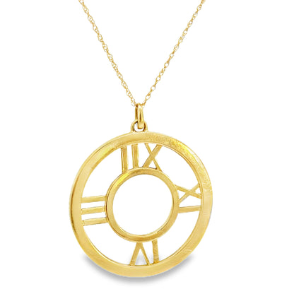 Tiffany & Co. Atlas Collection 18K Gold Medallion Necklace
