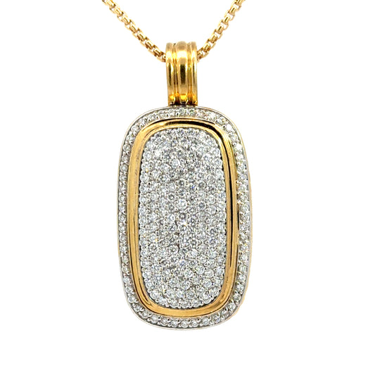 David Yurman Pavé Diamond Albion Pendant, 18K Yellow Gold