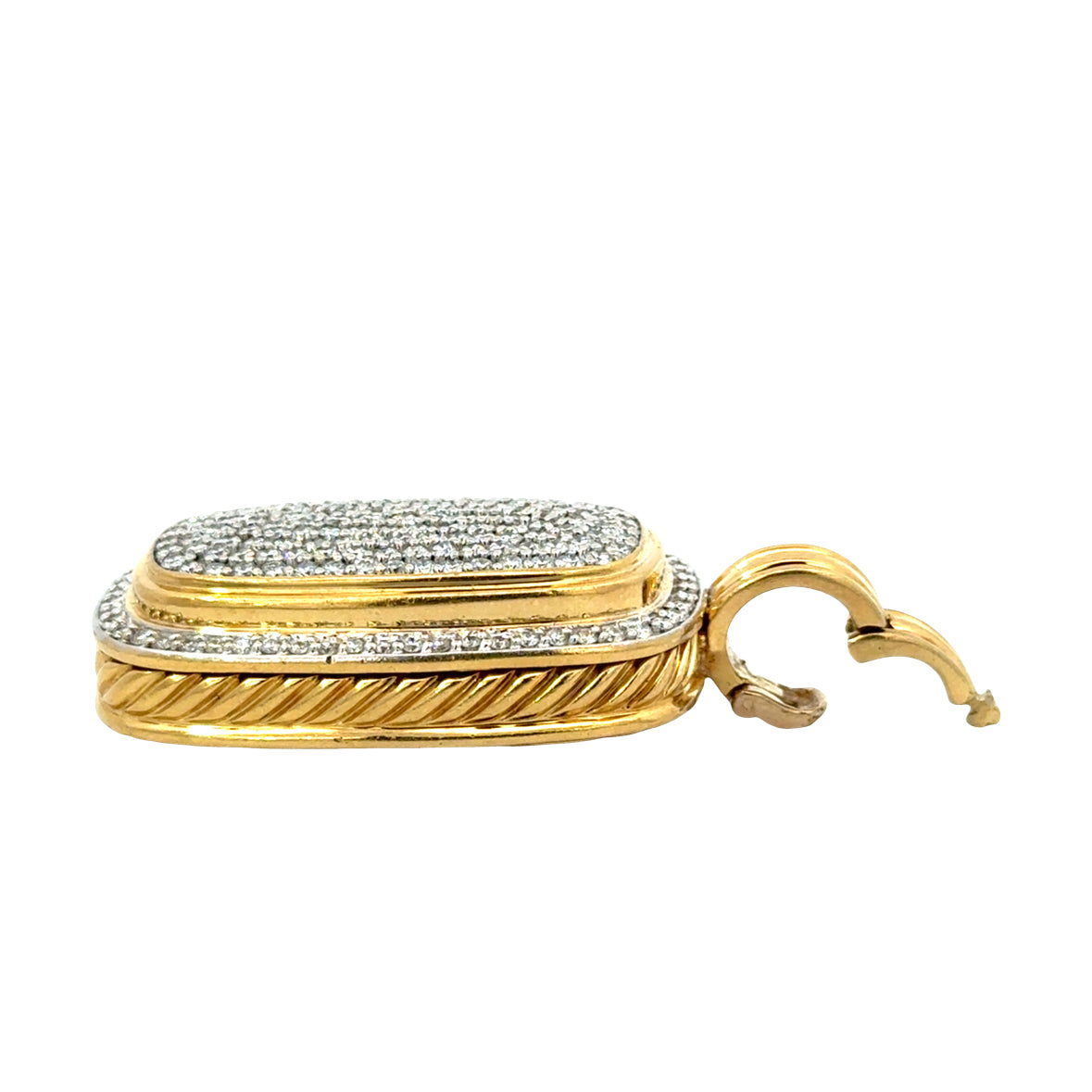 David Yurman Pavé Diamond Albion Pendant, 18K Yellow Gold