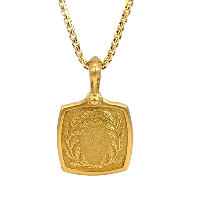 David Yurman 18K Yellow Gold Horse Medallion Pendant & 22” Chain