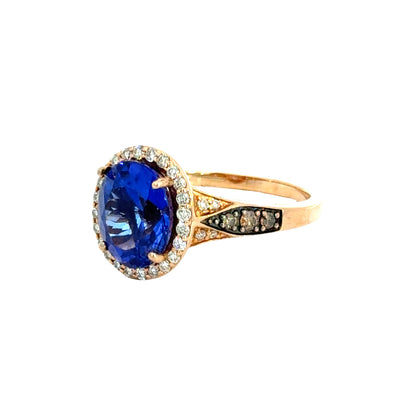 Le Vian 14K Rose Gold Tanzanite & Diamond Halo Ring