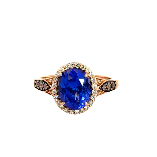 Le Vian 14K Rose Gold Tanzanite & Diamond Halo Ring