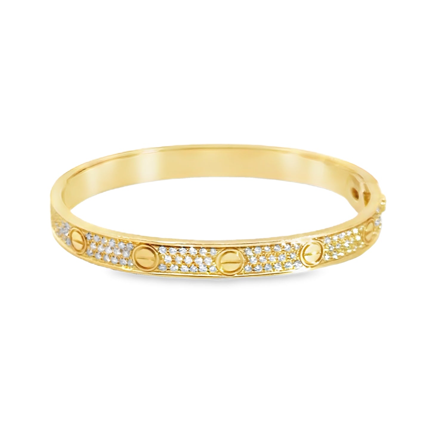 Cartier Love Bracelet 18K Yellow Gold & Pave Diamonds