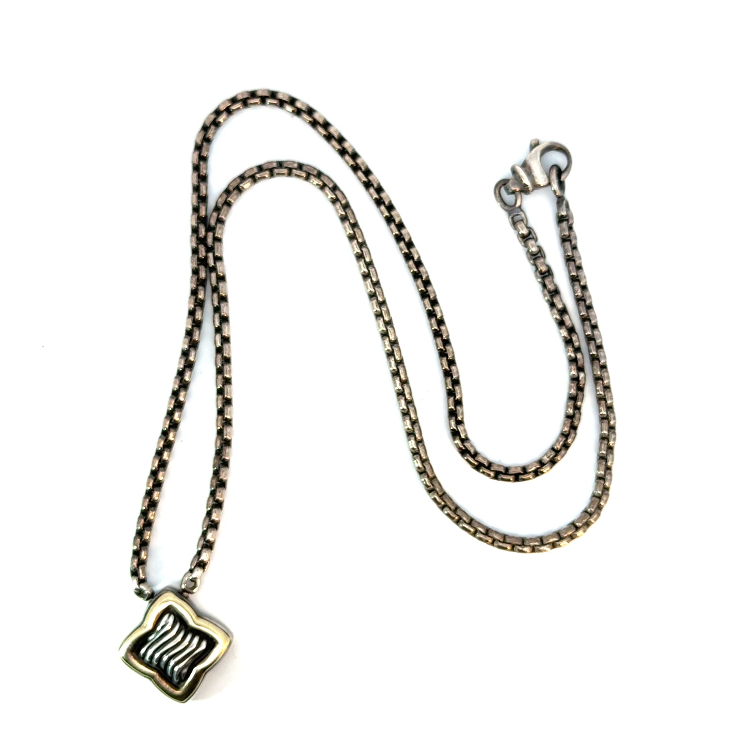 David Yurman Sterling Silver & 14K Gold Wheaton Star Pendant Necklace