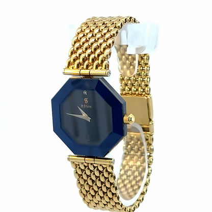 H.Stern 18K Yellow Gold Sapphire Diamond Watch