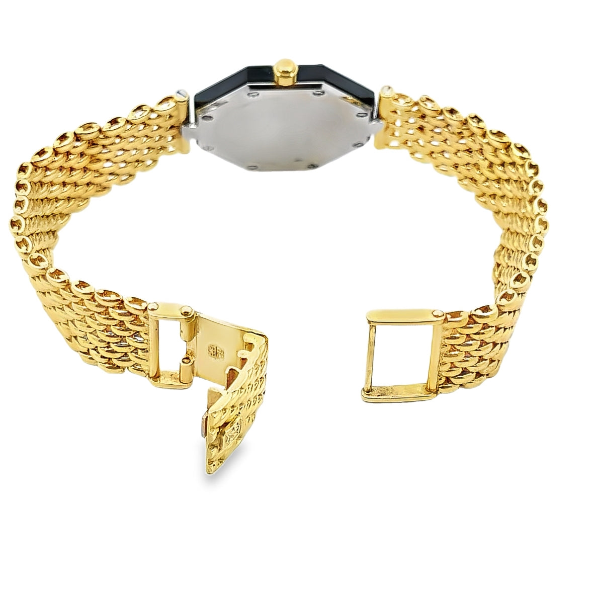 H.Stern 18K Yellow Gold Sapphire Diamond Watch