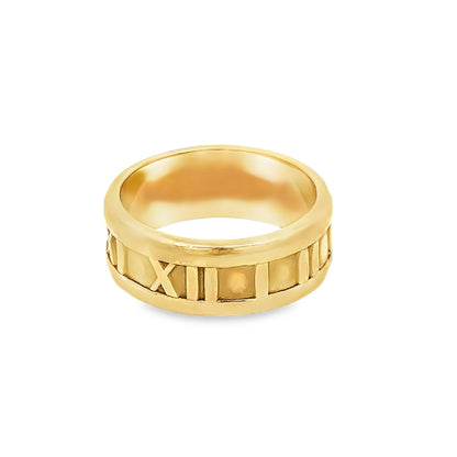 Tiffany & Co. 18K Yellow Gold 1995 Atlas Numeric Ring