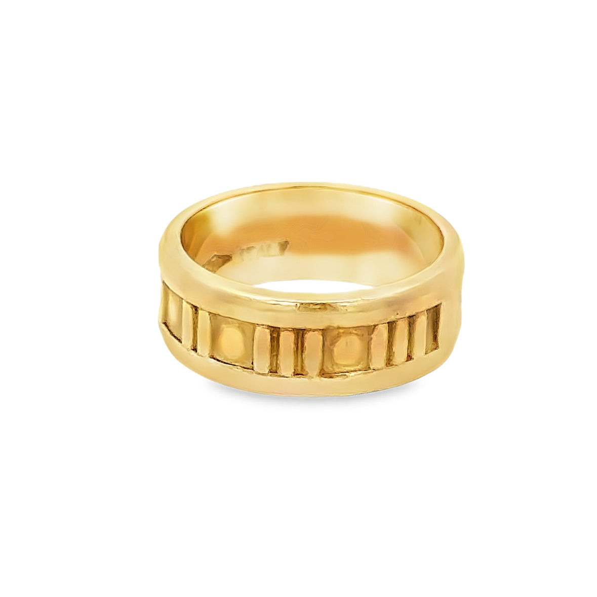 Tiffany & Co. 18K Yellow Gold 1995 Atlas Numeric Ring