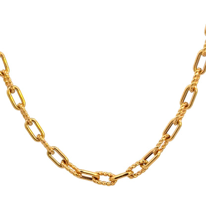 David Yurman 18K Yellow Gold Chain Necklace – 20”