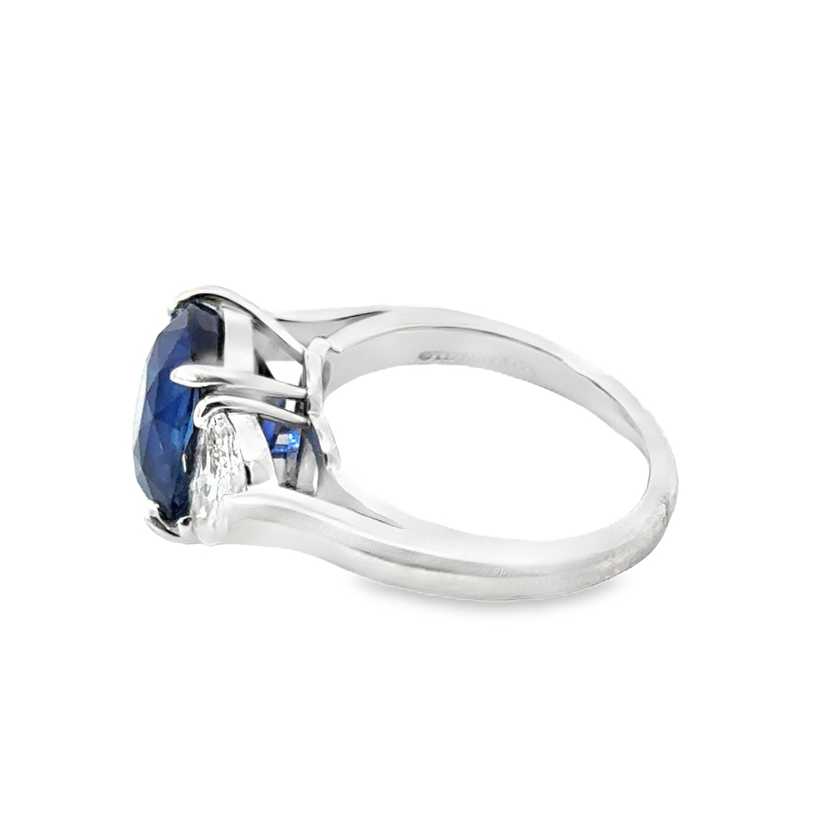 Tiffany & Co. Platinum Sapphire & Diamond Ring