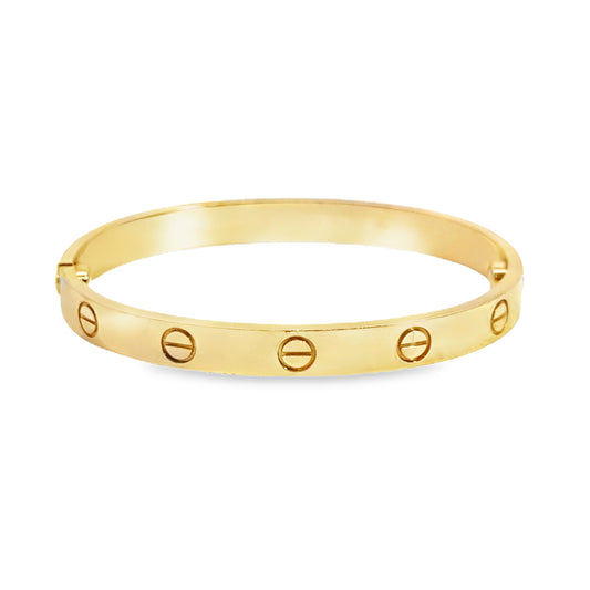 Cartier LOVE Bracelet 18K Yellow Gold Size 17