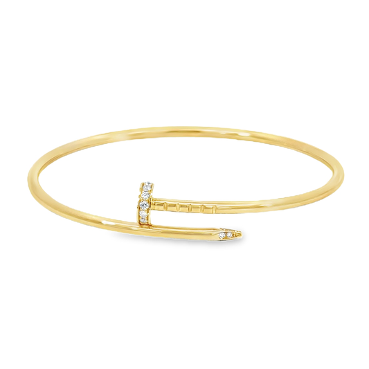 Cartier Just Un Clue 18K Yellow Gold & Diamond Bangle