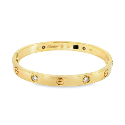 Cartier Love Bangle 18K Yellow Gold & Diamonds