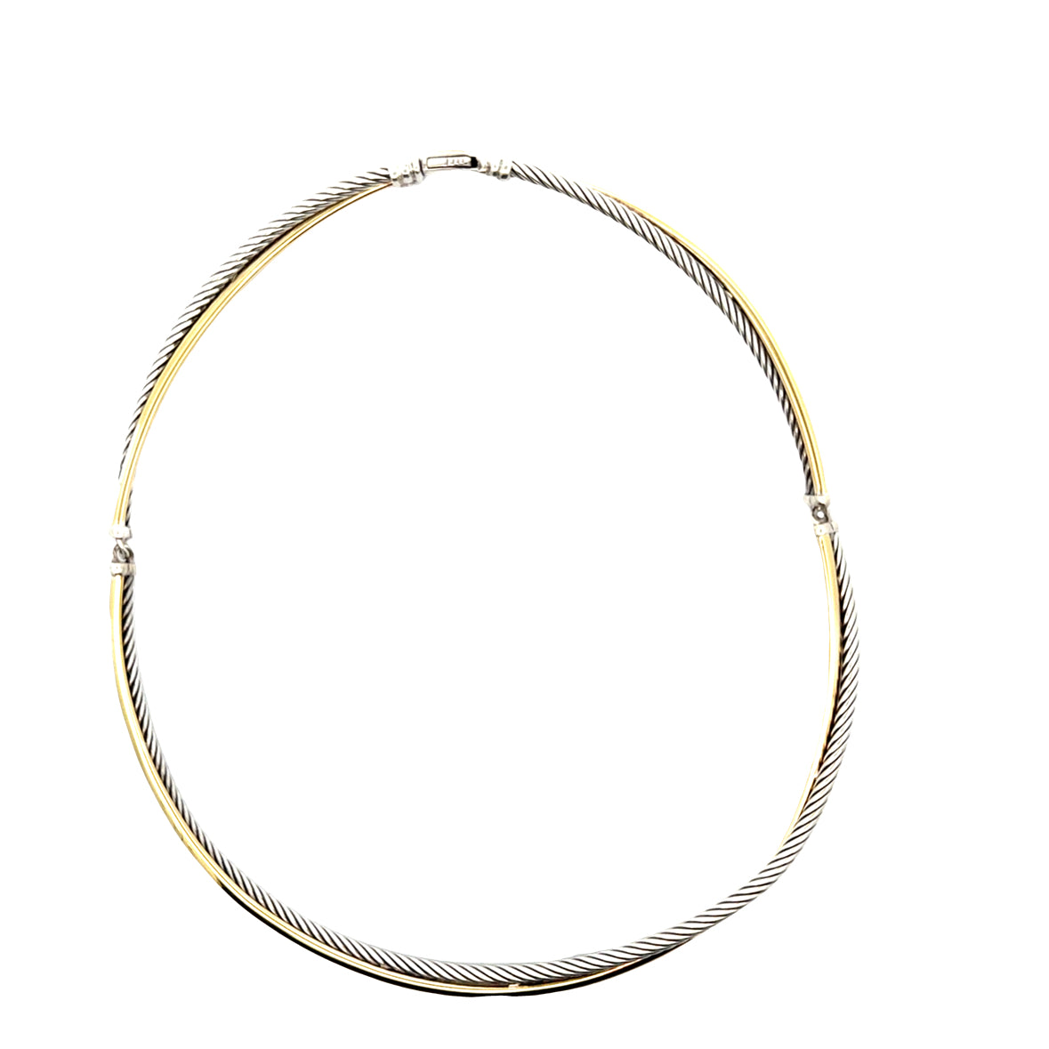 David Yurman Two-Tone Cable Choker Necklace