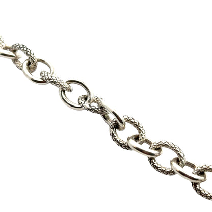 Ann King Sterling Silver Textured Link Necklace
